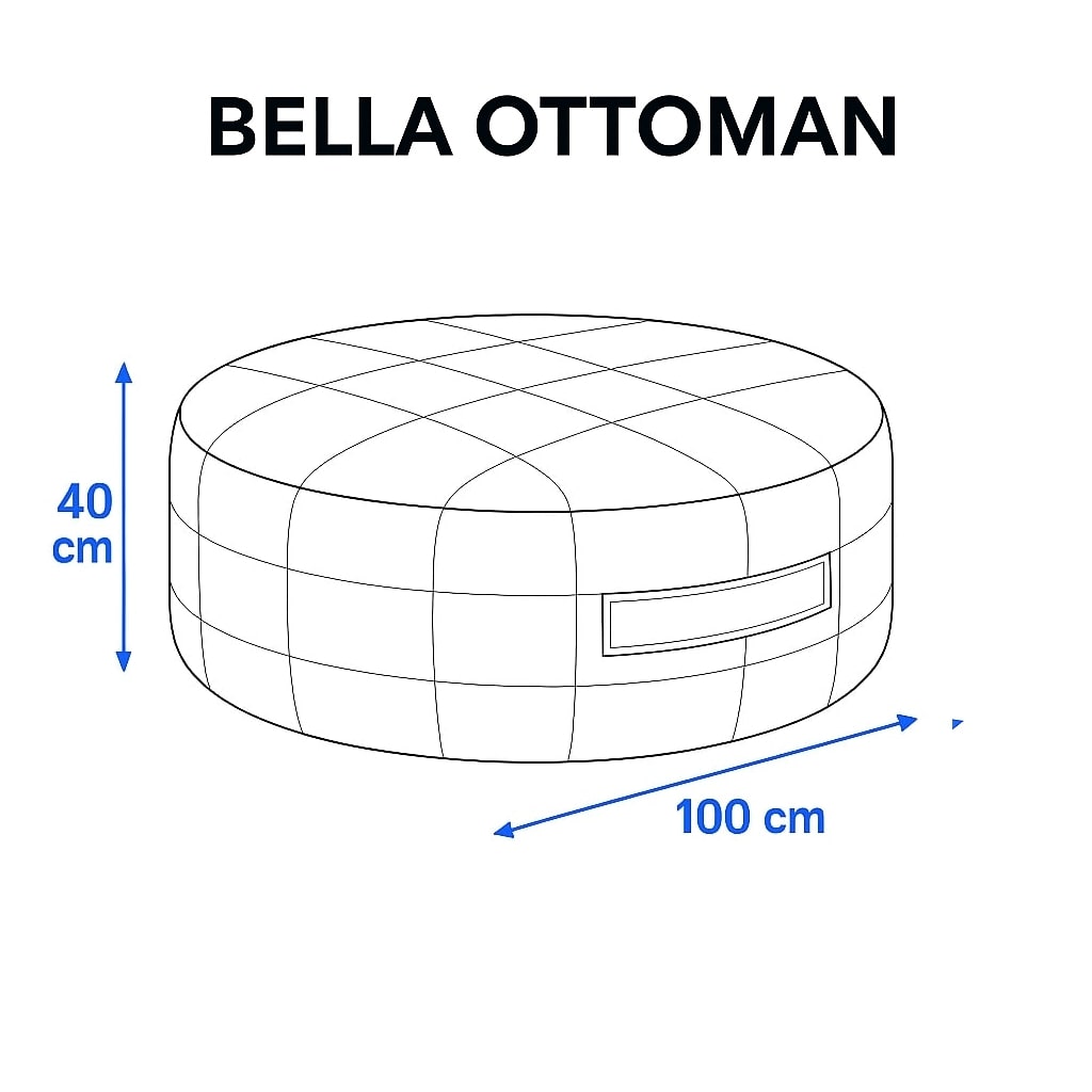 Bella Velvet Ottoman