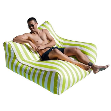 Costa Luxe Bean Bag Lounger lime Stripes