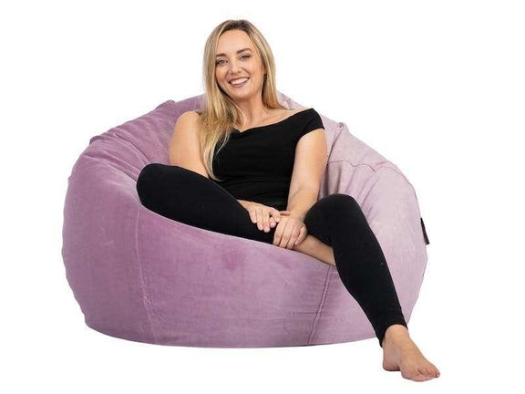 Bella Velvet Bean Bag 104CM Baby Pink