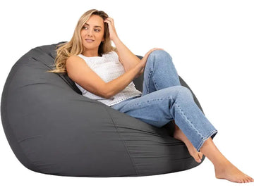 coco 112cm adult bean bag charcoal