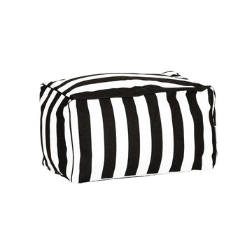 Copacabana Outdoor Ottoman Black Stripes