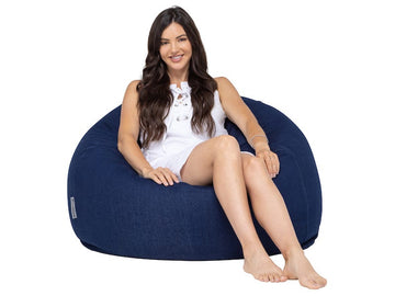 Cuba Denim Bean Bag Indigo Denim 96CM