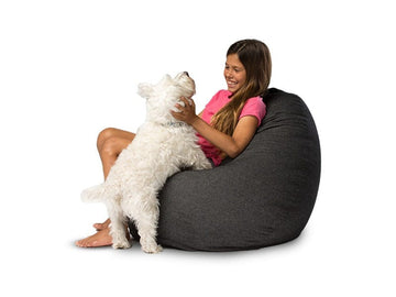 Cuba Denim Kids bean Bag Charcoal Denim 80CM