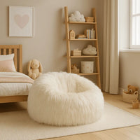 Snow White Junior Fur Bean Bag Cover - Bean Bags R Us