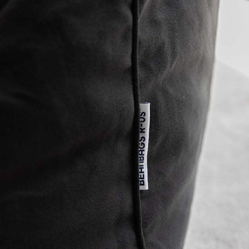 Teddy Linen Bean Bag Black